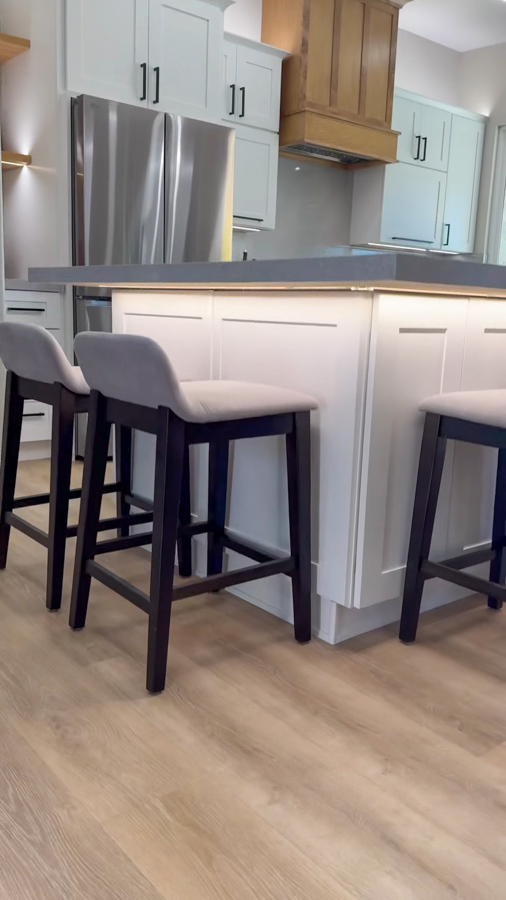 Dining room remodel with custom millwork, built-in cabinetry, and coordinated finishes